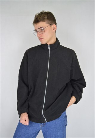 VINTAGE BLACK 80'S FLEECE SWEATSHIRT