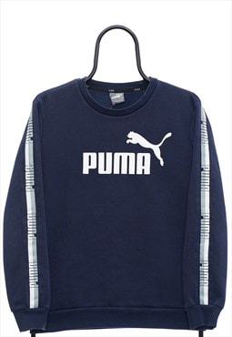 Vintage Puma Graphic Navy Sweatshirt Mens