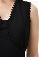 80S VINTAGE MAXI LENGTH PENCIL BLACK DRESS 4321 