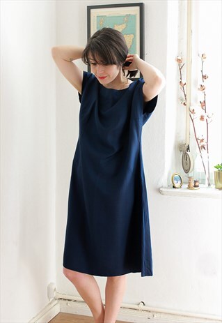 VINTAGE NAVY 80S SHIFT DRESS