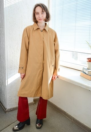 Vintage Brown Trench Style Coat