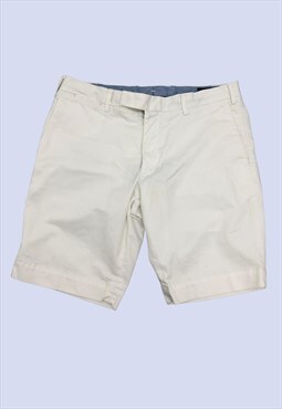 White Cotton Casual Summer Chino Shorts
