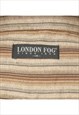BROWN & CREAM LONDON FOG STRIPED SHIRT - L