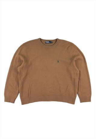 POLO RALPH LAUREN BEIGE PULLOVER SWEATER, BOXY FIT