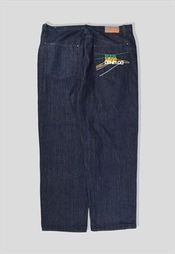 Vintage 90s Rocawear Hip-Hop Skate Baggy Denim Jeans in Blue