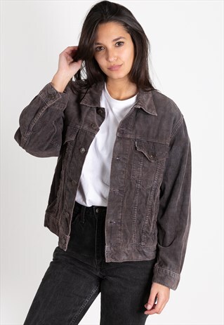 VINTAGE 80S ORIGINAL LEVIS BASIC CORDUROY JACKET / S0600