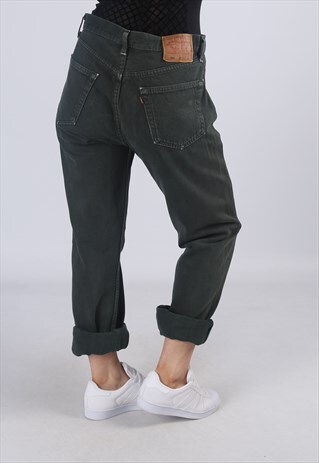 LEVIS 501'S DENIM JEANS BOYFRIEND HIGH WAISTED 12 - 14 (JA3L