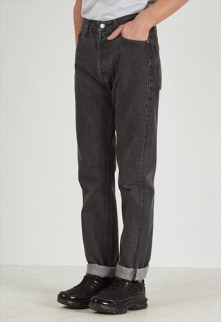 VINTAGE DARK GREY LEVI'S 501 FIT DENIM JEANS
