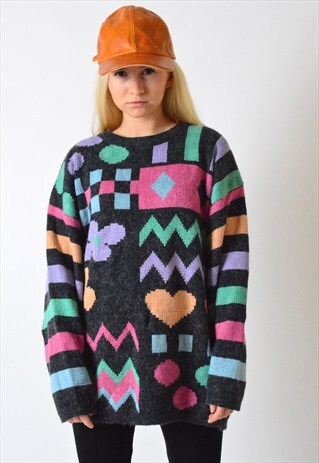 Vintage 90s Colourful Sassy Knit Jumper | Magic Kale | ASOS Marketplace