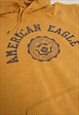 VINTAGE AMERICAN EAGLE GRAPHIC YELLOW HOODIE WOMENS