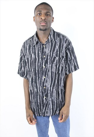 VINTAGE ABSTRACT 90'S PATTERNED SHIRT