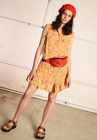 90'S RETRO FLORAL PARIS CHIC MINI DRESS