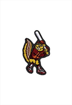 Embroidered Baseball Squirrel iron on patch / sew on patch