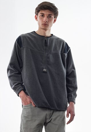 VINTAGE HELLY HANSEN PULLOVER JACKET 90S GREY