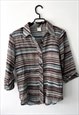 RETRO 70S STRIPED COLORFUL TOP / SHIRT - M