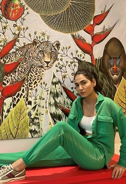 R26 Organic Cotton Green Winter Set ( Shirt & Joggers )