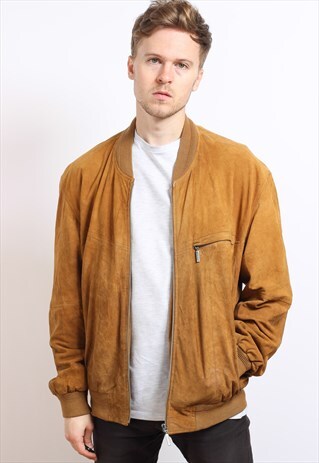 VINTAGE SUEDE BOMBER JACKET