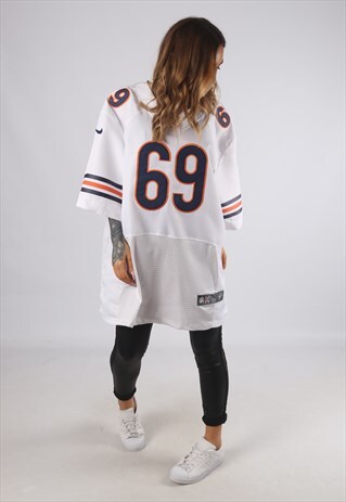 VINTAGE NFL OVERSIZED T-SHIRT FOOTBALL JERSEY TOP LONG (CF2J