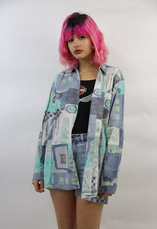 VINTAGE ABSTRACT PATTERNED SHIRT