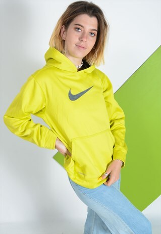 VINTAGE NEON HOODIE IN YELLOW