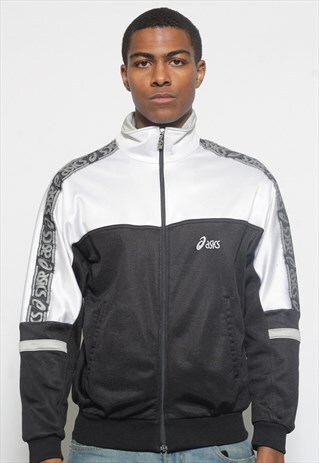 VINTAGE ASICS TRACK JACKET BLACK