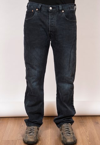 LEVI'S 501 FADED BLACK JEANS