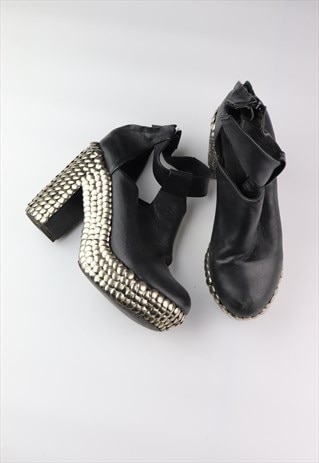 JEFFERY CAMPBELL LEATHER PLATFORM HEELS