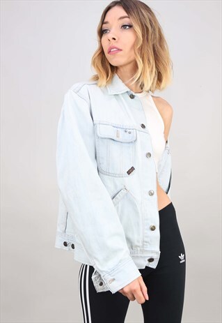 VINTAGE OVERSIZED LIGHT WASH DENIM JACKET