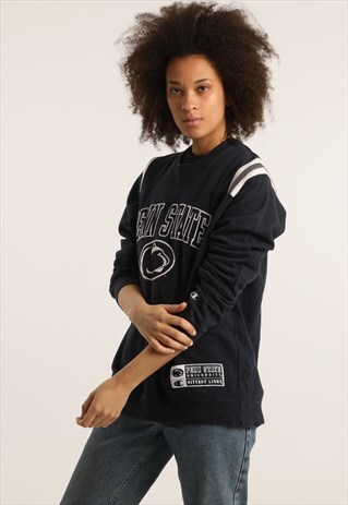 VINTAGE CHAMPION EMBROIDERED COLLEGE SWEATSHIRT