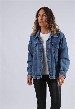 DENIM JACKET OVERSIZED FITTED DENIM CO UK 16 (G95K)