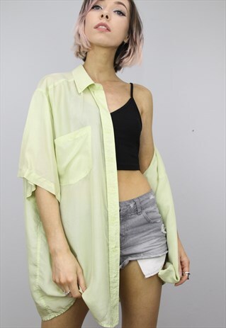 VINTAGE 80S/90S OVERSIZED SILK SHIRT