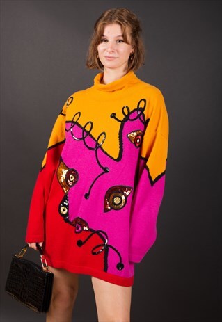 80'S OVERSIZED JUMPER DRESS BY ESCADA