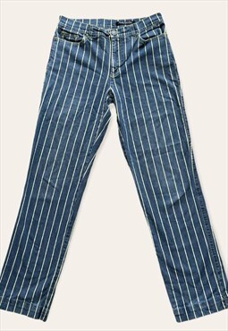 Vintage Betty Barclay Pinstripe Jeans Y2K 00s UK 10