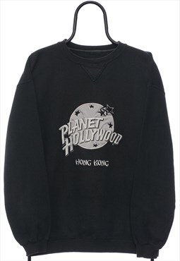 Vintage Planet Hollywood Hong Kong Black Sweatshirt Mens