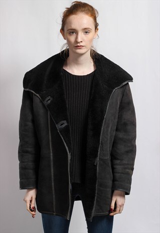 VINTAGE SUEDE SHERPA JACKET