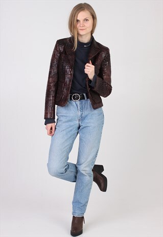 90'S CROCODILE PRINT BLAZER