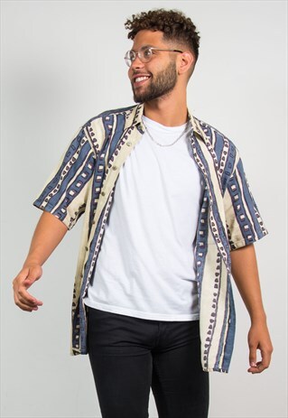 90'S STRIPED PATTERN SHIRT