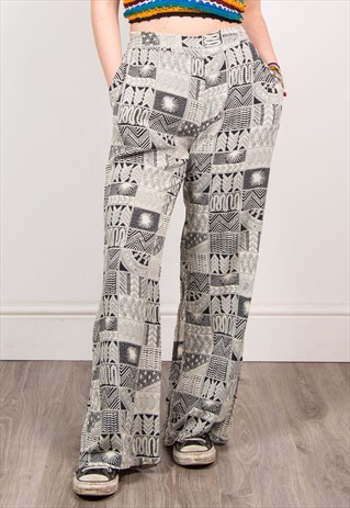 VINTAGE 90'S PATTERNED SUMMER TROUSERS