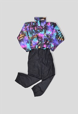Vintage 1980s Crazy Abstract Pattern Full Snow Ski Suit