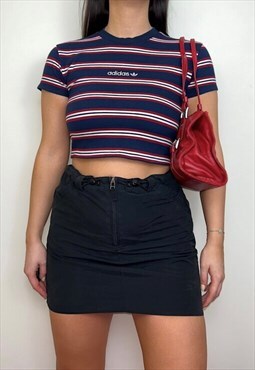 Adidas Navy Baby Tee Crop Top