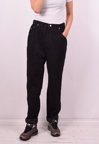WOMENS VINTAGE JEANS W30 L33 BLACK 90'S