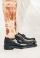 VINTAGE MARTENS PLATFORM LOAFERS Y2K LEATHER SQUARE SHOES