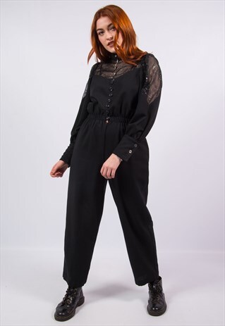 VINTAGE 90'S BLACK JUMPSUIT