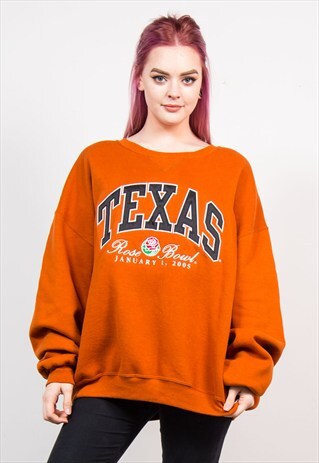 DARK ORANGE TEXAS LONGHORNS COLLEGE USA SWEATSHIRT