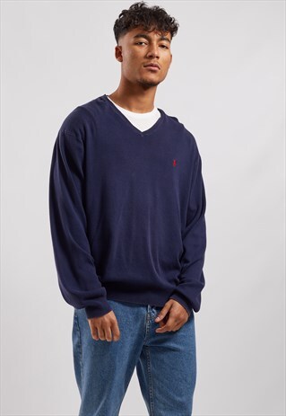 VINTAGE RALPH LAUREN V-NECK JUMPER