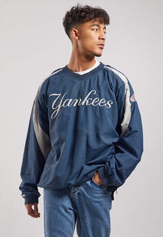 VINTAGE NEW YORK YANKEES PULLOVER SPORTS TOP