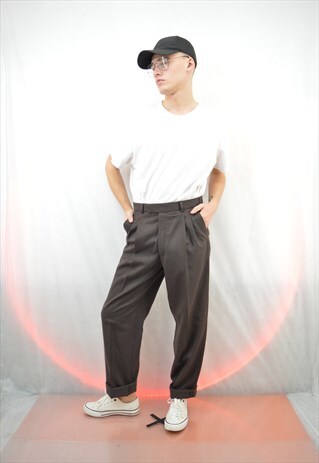 BROWN VINTAGE CLASSIC TROUSERS