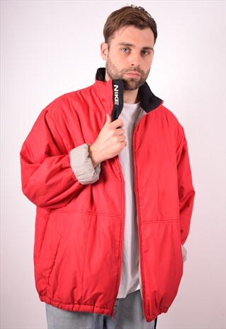NIKE MENS VINTAGE PADDED JACKET XL RED 90S