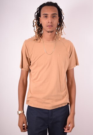 NIKE MENS VINTAGE T-SHIRT TOP MEDIUM BROWN 90S