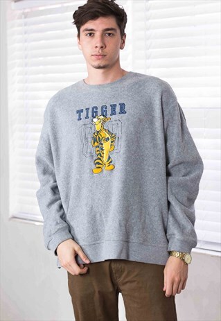 VINTAGE DISNEY FLEECE SWEATSHIRT JUMPER LOGO 90S XXL 22.8